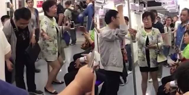 (คลิป) ฮีโร่ตัวจริง! หญิงจีนตรงเข้าจัดการหนุ่มไร้มารยาท 'ถ่มน้ำลาย' ลงพื้นรถไฟฟ้า