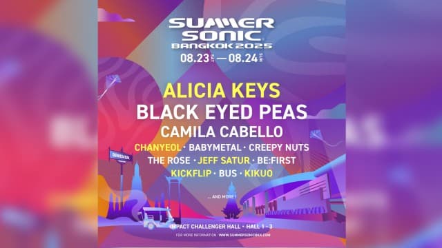 “ALICIA KEYS” นักร้อง-นักแต่งเพลง-นักดนตรี-โปรดิวเซอร์  เจ้าของ 17 รางวัล GRAMMY® มาแน่! “CHANYEOL” พร้อมศิลปินญี่ปุ่น เกาหลี ไทยอีกมากมาย เตรียมขึ้นเวที SUMMER SONIC BANGKOK 2025