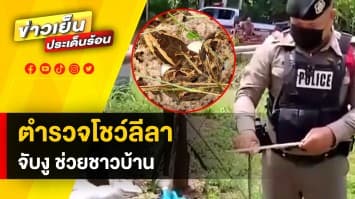 เป็นทุกอย่างให้เธอแล้ว ! ตำรวจอุดรธานี โชว์ลีลาจับงู ช่วยชาวบ้าน
