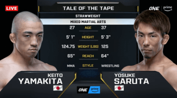เคอิโตะ ยามาคิตะ vs โยซูเกะ ซารูตะ | ONE FIGHT NIGHT 24 | 3 ส.ค.67 | CH7HD