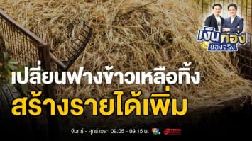 เปลี่ยนฟางข้าวเหลือทิ้งให้เป็นรายได้และมูลค่าเพิ่มแก่ชุมชน | เงินทองของจริง