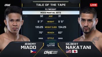 เจเรมี มิเอโด vs จิลเบิร์ต นาคาทานี  | ONE FIGHT NIGHT 28 | CH7HD | 8 ก.พ. 2568