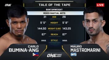 คาร์โล บูมินาอัง VS มาวโร มาสโตรมารินี | ONE FIGHT NIGHT 30 | CH7HD | 5 เม.ย. 2568