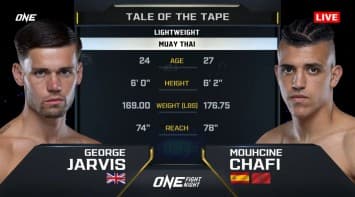จอร์จ จาร์วิส VS มูชีน ชาฟี  | ONE FIGHT NIGHT 30 | CH7HD | 5 เม.ย. 2568