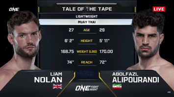เลียม โนแลน VS อาโบลฟาซล์ อาลีปูร์อันดี| ONE FIGHT NIGHT 31 | CH7HD | 3 พ.ค.2568