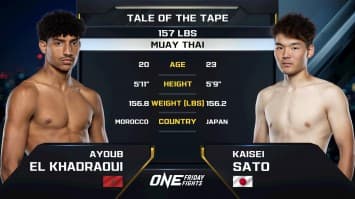 อายูบ เอล คาดราวิ vs คาอิเซอิ ซาโตะ | ONE ลุมพินี 113 | 20 มิ.ย. 2568 | Ch7HD