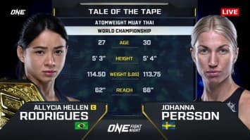 อัลลิเซีย เฮลเลน รอดริเกส vs โยฮันนา แพร์ชอน | ONE FIGHT NIGHT 33 | CH7HD | 12 ก.ค.2568