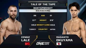 เจงกิซ ลาเล vs มาซาฮิโตะ โอกุยามา | ONE ลุมพินี 119 | 8 ส.ค. 2568 | Ch7HD