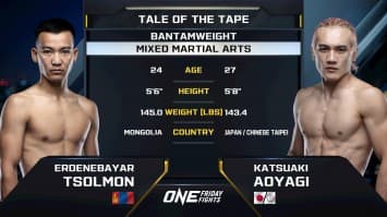 เออร์ดีนบายาร์ ซอลมอน vs คัตสึอากิ อาโอยากิ | ONE ลุมพินี 122 | 29 ส.ค. 2568 | Ch7HD